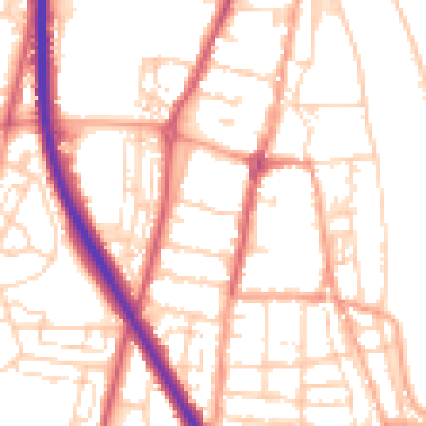 Daytime road noise heatmap for NR31 7AG