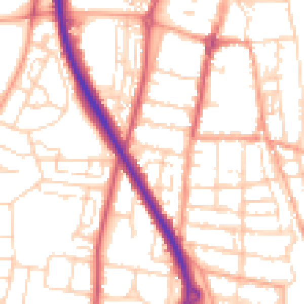 Daytime road noise heatmap for NR31 7AR