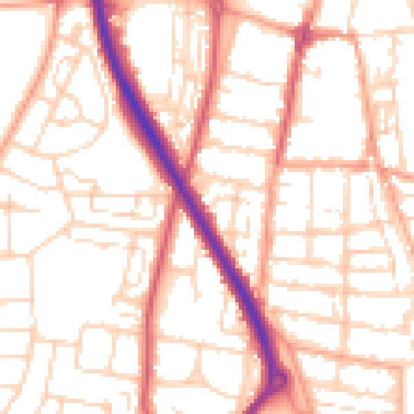 Daytime road noise heatmap for NR31 7BA
