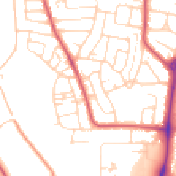Daytime road noise heatmap for NR31 7EG