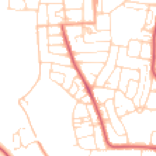 Daytime road noise heatmap for NR31 7EL