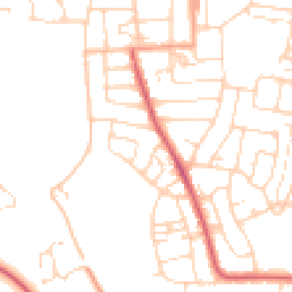 Daytime road noise heatmap for NR31 7EY