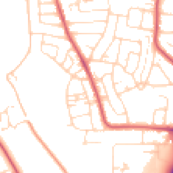 Daytime road noise heatmap for NR31 7HH