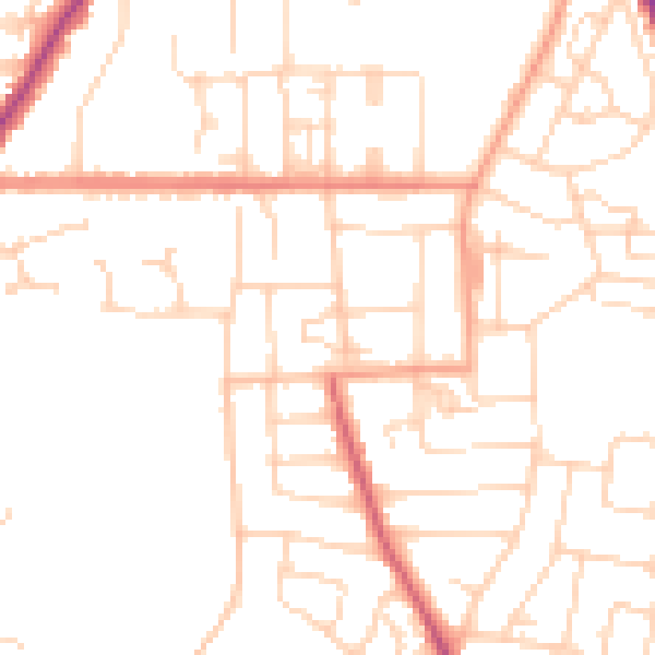 Daytime road noise heatmap for NR31 7LD