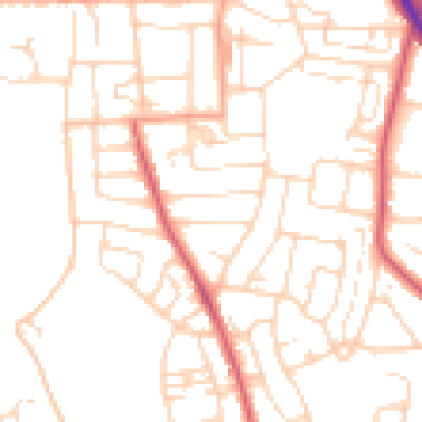 Daytime road noise heatmap for NR31 7NB