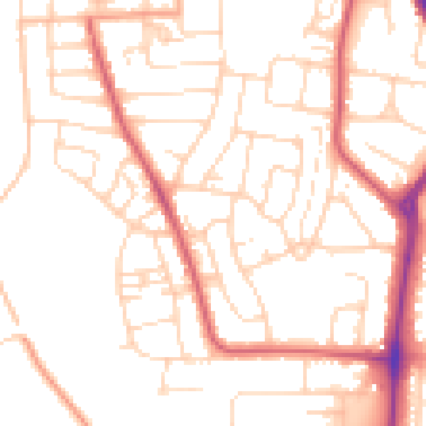 Daytime road noise heatmap for NR31 7PB