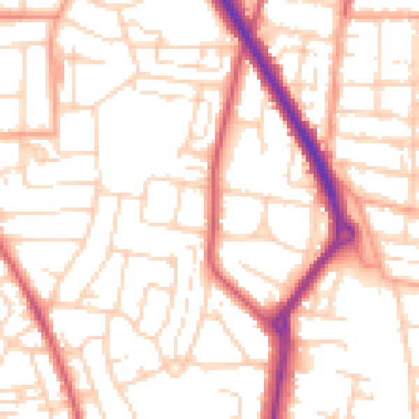 Daytime road noise heatmap for NR31 7PN