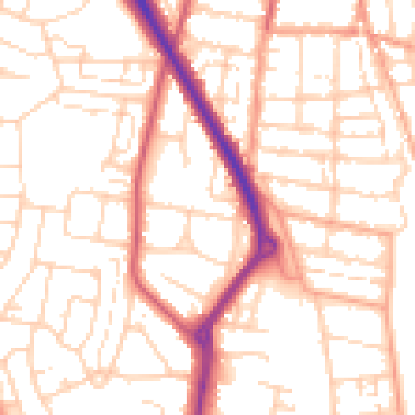 Daytime road noise heatmap for NR31 7PS