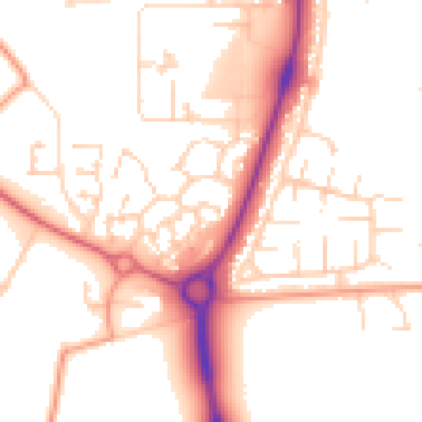 Daytime road noise heatmap for NR31 7RE