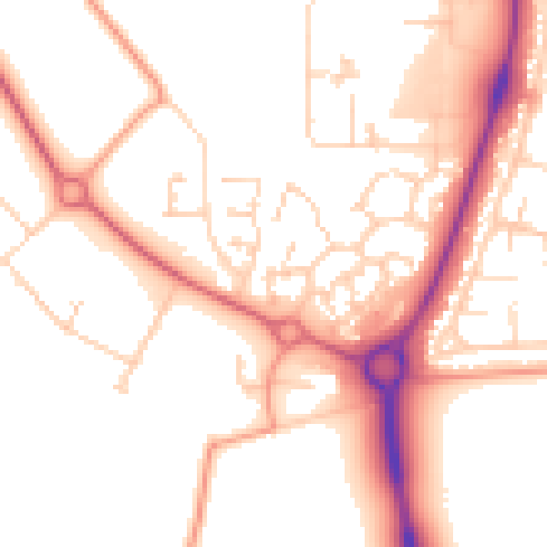 Daytime road noise heatmap for NR31 7RH