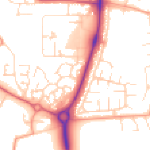 Daytime road noise heatmap for NR31 7RN
