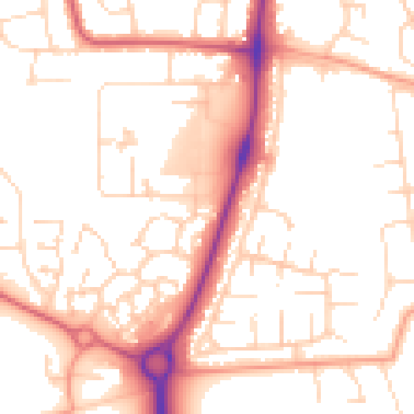 Daytime road noise heatmap for NR31 7RS