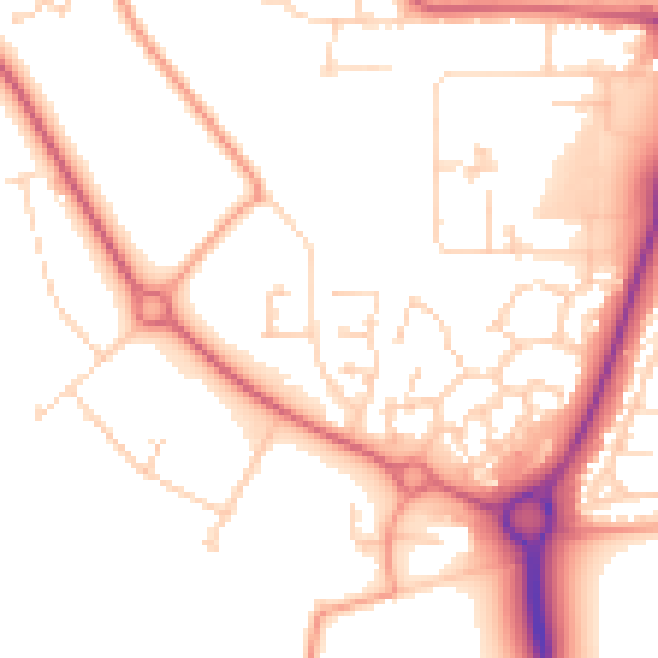 Daytime road noise heatmap for NR31 7RT
