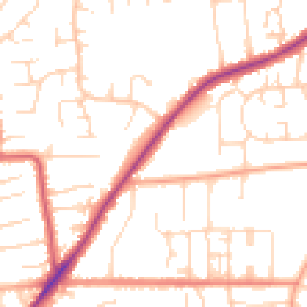 Daytime road noise heatmap for NR31 8DH