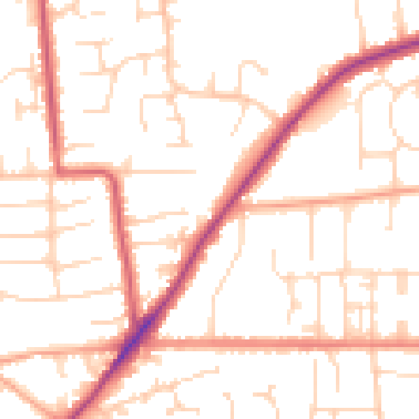 Daytime road noise heatmap for NR31 8HF