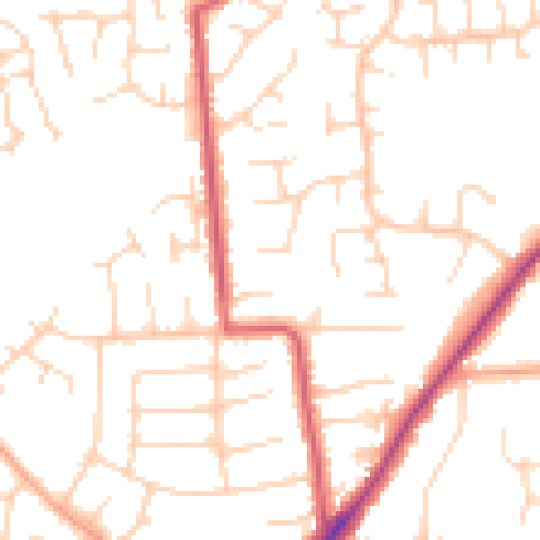 Daytime road noise heatmap for NR31 8HP