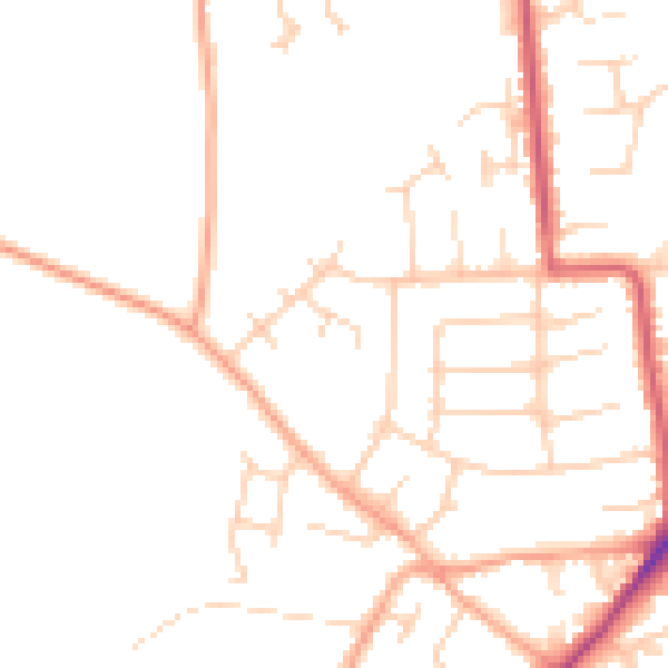 Daytime road noise heatmap for NR31 8PD
