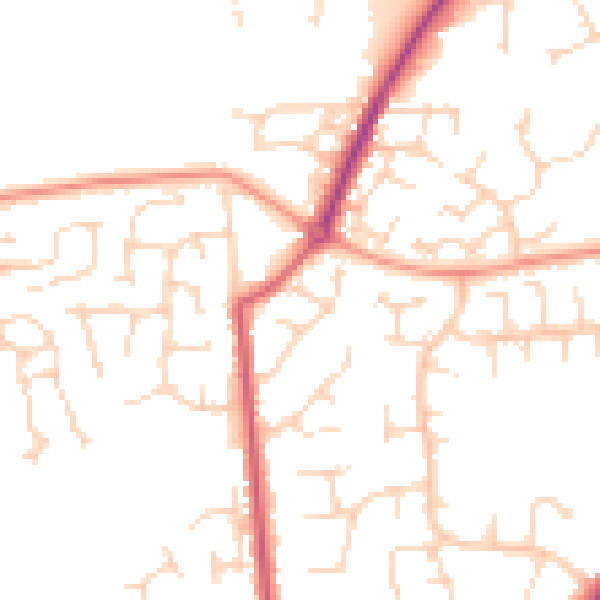 Daytime road noise heatmap for NR31 8RT