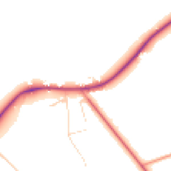 Daytime road noise heatmap for NR31 9AD