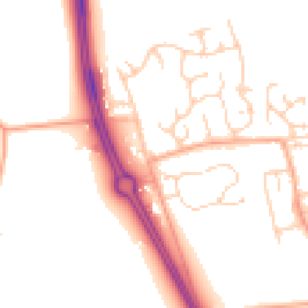 Daytime road noise heatmap for NR31 9AH