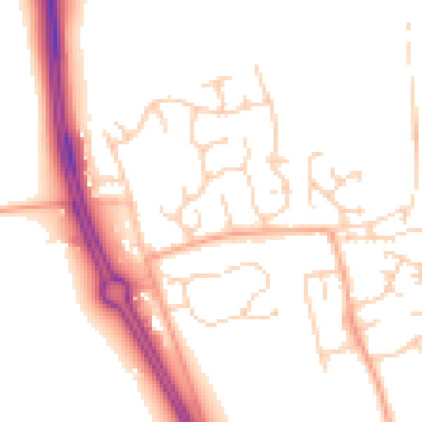 Daytime road noise heatmap for NR31 9BL