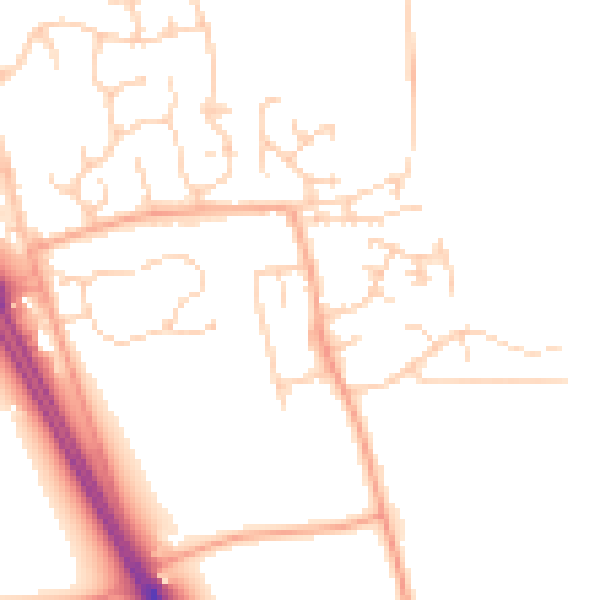 Daytime road noise heatmap for NR31 9BT