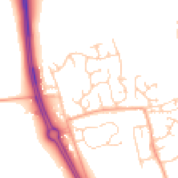 Daytime road noise heatmap for NR31 9DB