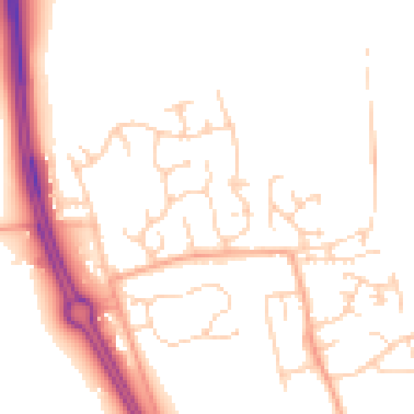 Daytime road noise heatmap for NR31 9DF