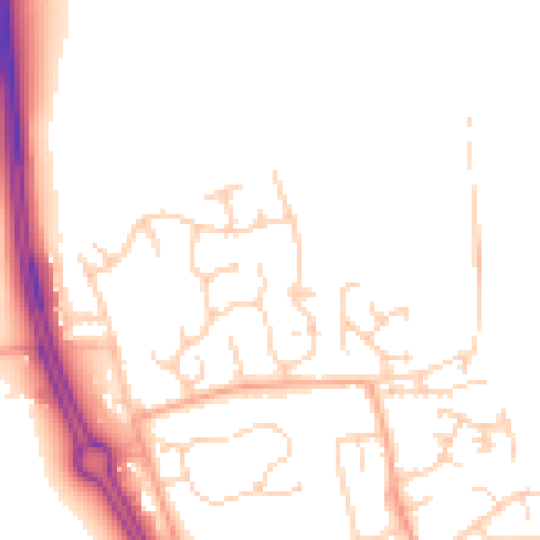 Daytime road noise heatmap for NR31 9DG