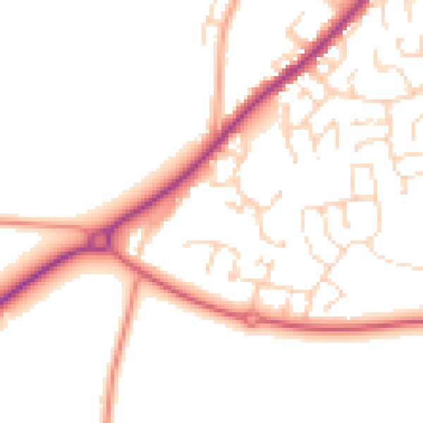 Daytime road noise heatmap for NR31 9DH