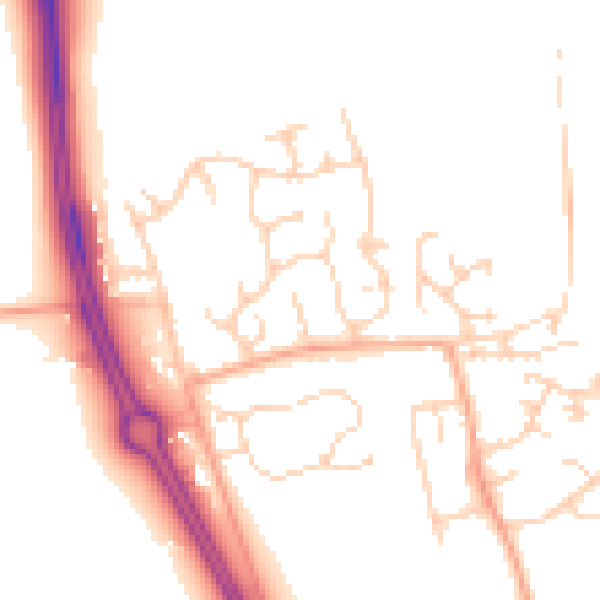 Daytime road noise heatmap for NR31 9DQ