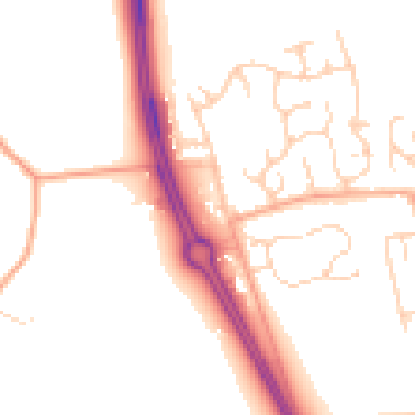 Daytime road noise heatmap for NR31 9ES
