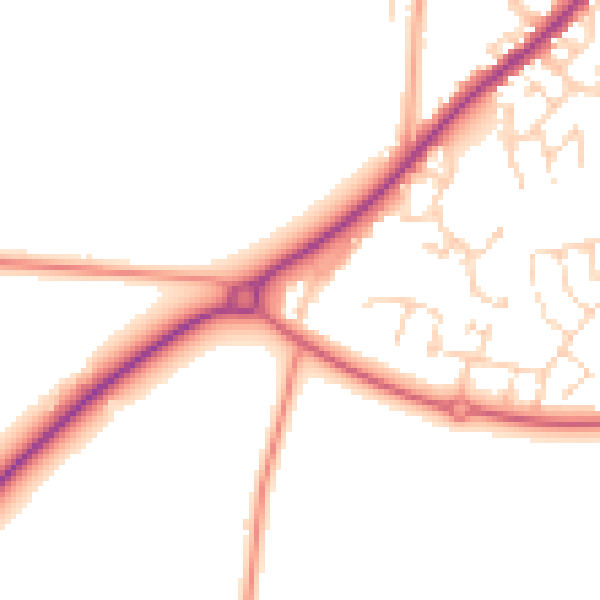Daytime road noise heatmap for NR31 9FR