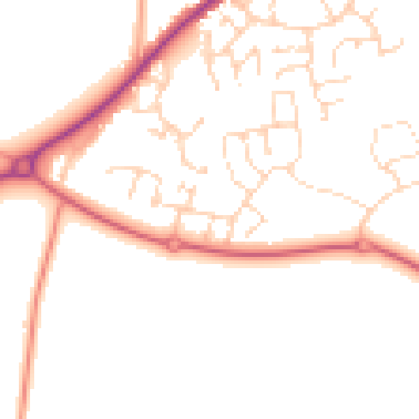 Daytime road noise heatmap for NR31 9FT