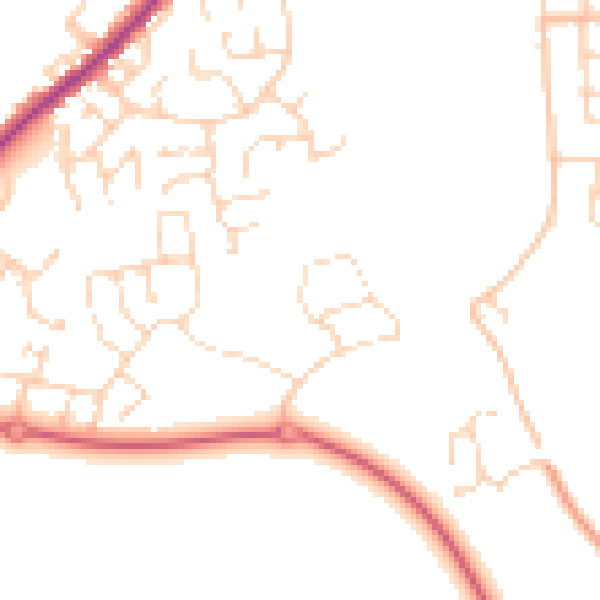 Daytime road noise heatmap for NR31 9GJ