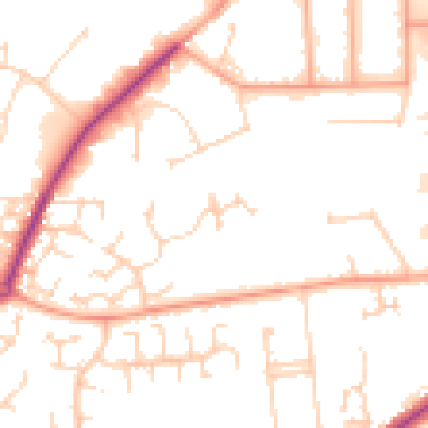 Daytime road noise heatmap for NR31 9GW