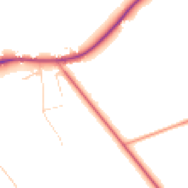 Daytime road noise heatmap for NR31 9HJ