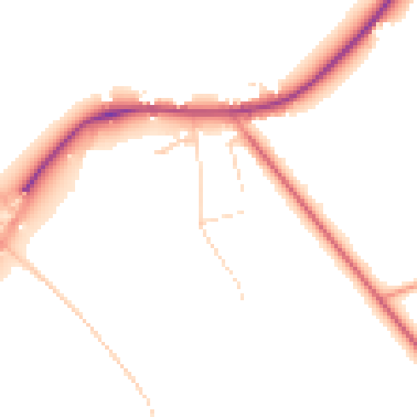 Daytime road noise heatmap for NR31 9HQ