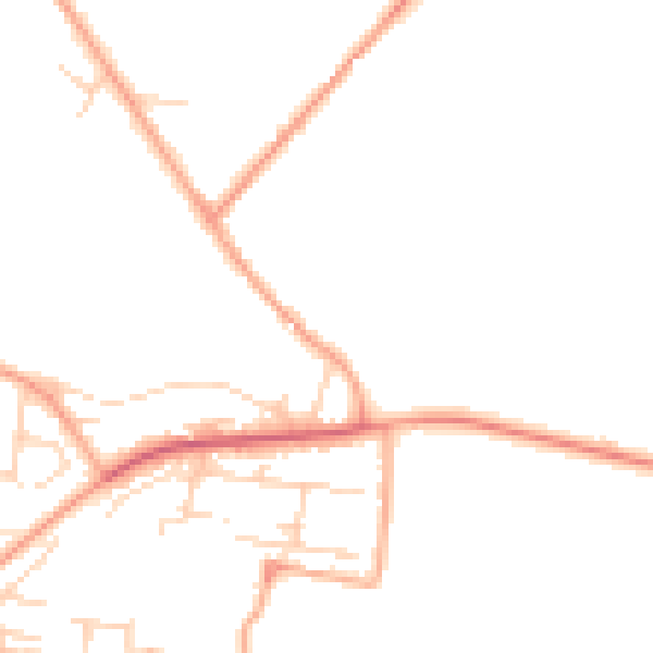 Daytime road noise heatmap for NR31 9JS