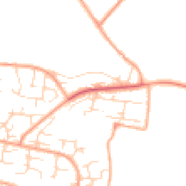 Daytime road noise heatmap for NR31 9JY
