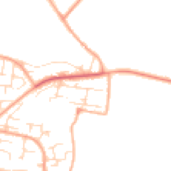 Daytime road noise heatmap for NR31 9LE