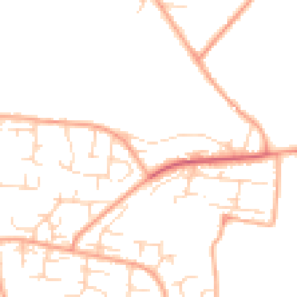 Daytime road noise heatmap for NR31 9LJ