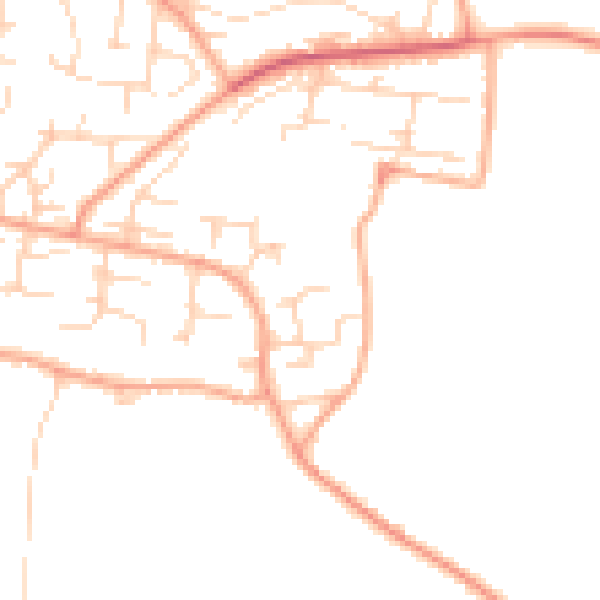 Daytime road noise heatmap for NR31 9LW