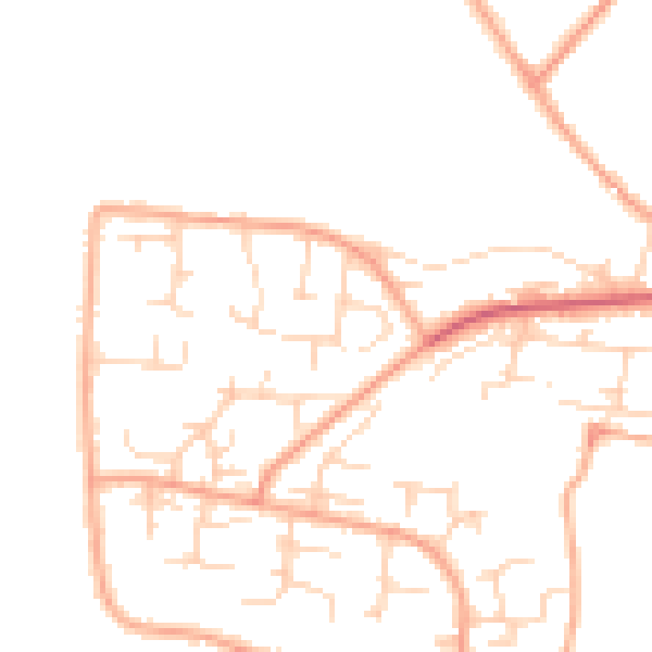 Daytime road noise heatmap for NR31 9NZ