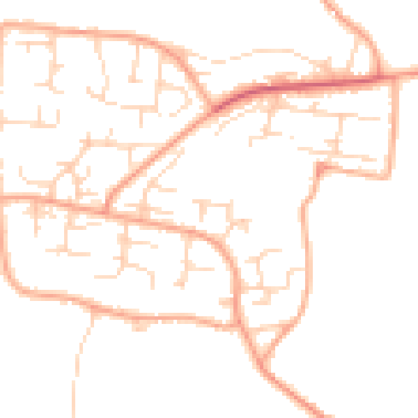 Daytime road noise heatmap for NR31 9PB