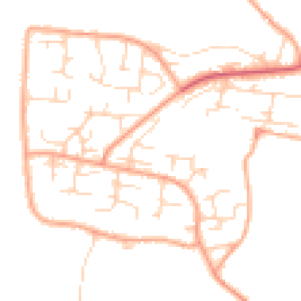 Daytime road noise heatmap for NR31 9PH