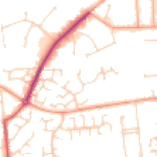 Daytime road noise heatmap for NR31 9RE