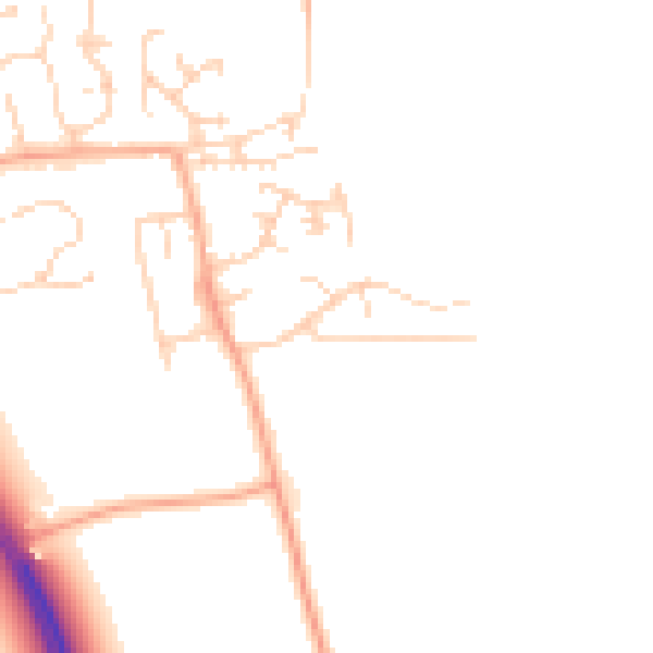Daytime road noise heatmap for NR31 9SQ