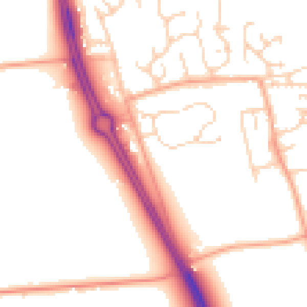 Daytime road noise heatmap for NR31 9TE