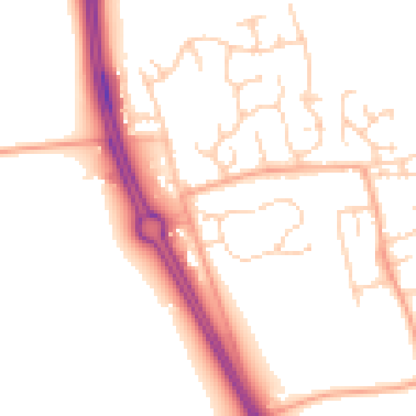 Daytime road noise heatmap for NR31 9TF